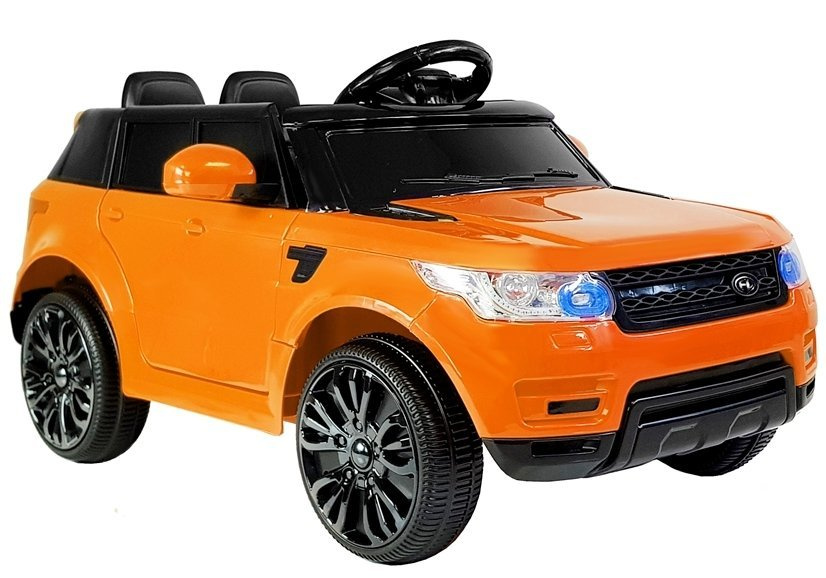 Elektrické auto LEAN CARS HL1638, oranžové, 12 V, s diaľkovým ovládaním pre deti vo veku 3–8 rokov