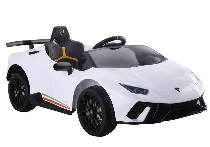 Elektromobil Lamborghini Huracan 12 V s diaľkovým ovládaním a MP3 – biely