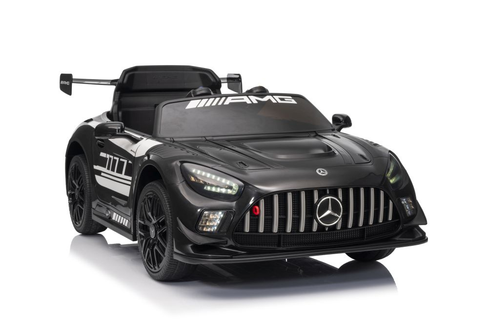 Elektrické auto Mercedes AMG GT3 12V černé - luxusní dětské vozítko s dálkovým ovládáním
