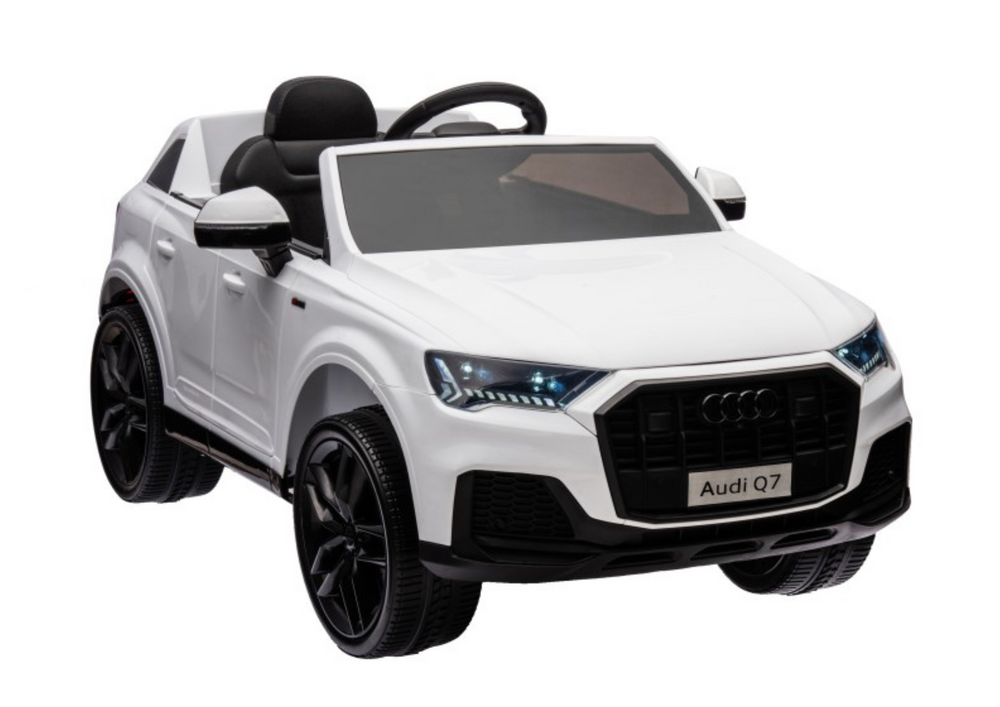 Elektrické auto na akumulátor AUDI Q7 bílé 12V s dálkovým ovládáním pro rodiče