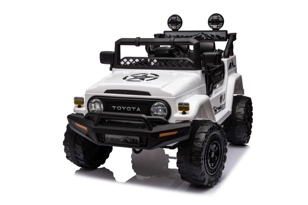 Elektrické autíčko Toyota FJ 4x4 LEAN CARS – biele detské autíčko s pohonom všetkých kolies