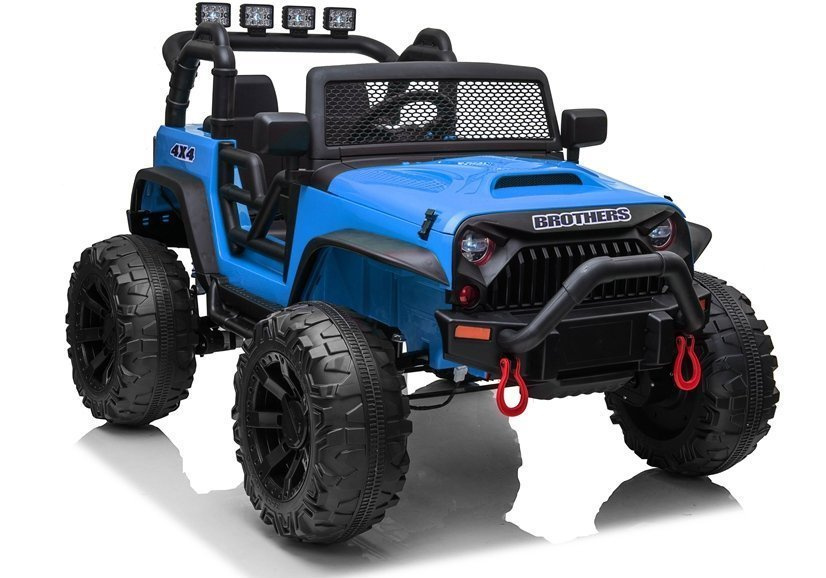 Elektrické auto Jeep JC666 LEAN CARS, modré, lakované, 12 V, s diaľkovým ovládaním pre deti