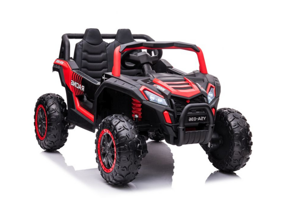 Elektrické auto LEAN CARS YSA036 červené 4x4 pro děti 12V baterie pohon všech kol