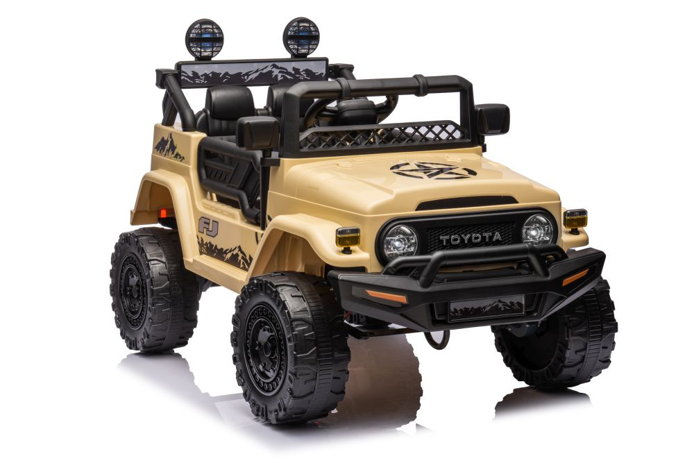 Elektrické auto Toyota FJ Khaki 4x4 LEAN CARS - dětské vozítko s pohonem všech kol a dálkovým ovládáním