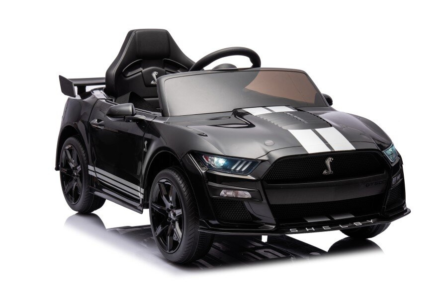 Elektrické dětské vozítko Ford Mustang GT500 Shelby černé - 12V baterie se zvukovými efekty