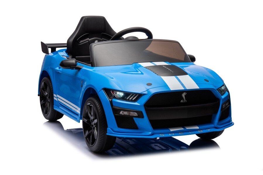 Elektrické vozítko Ford Mustang GT500 Shelby modré 12V s dálkovým ovládáním pro děti 3-8 let