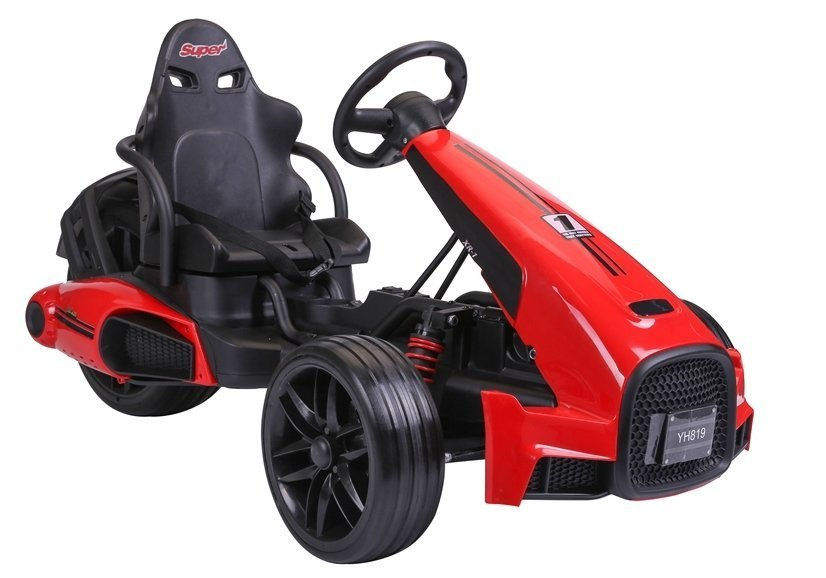 Elektrický gokart LEAN CARS CH9939 červený pre deti od 3 rokov s diaľkovým ovládaním