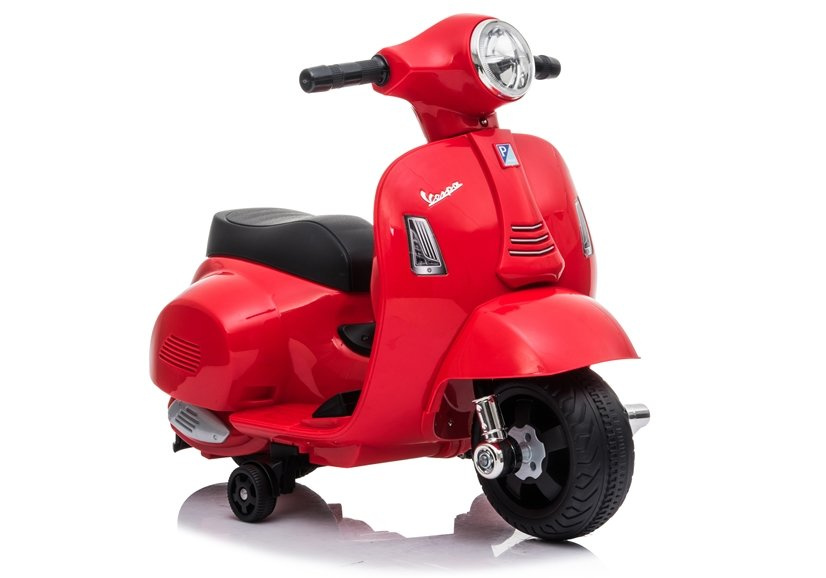 Elektrický skúter Vespa GTS 300 Mini červený LEAN CARS s motorom 300 W pre deti vo veku 3–8 rokov
