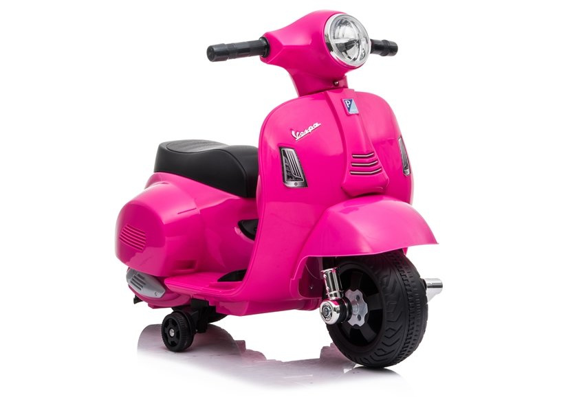 Elektrický skúter Vespa GTS 300 Mini ružový LEAN CARS 12 V s diaľkovým ovládaním pre deti vo veku 3–8 rokov