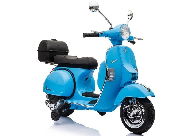 Elektrický skúter Vespa Modrý LEAN CARS pre deti 6 V s diaľkovým ovládaním