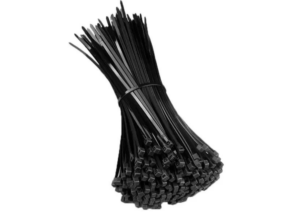 Káblové stahovacie pásky Zipky Trytytky LEAN 250 × 3,6 mm – 100 ks, čierne, na usporiadanie káblov