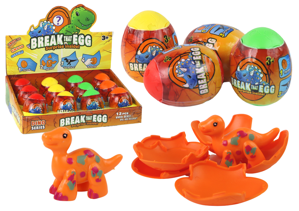 Kouzelné praskajúce vajíčka s dinosaury LEAN Toys 6 cm - 4 farby s prekvapením vnútri