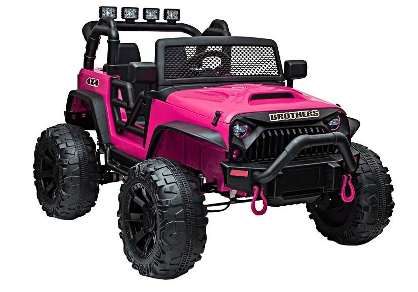 Detské elektrické autíčko Jeep JC666 LEAN CARS, ružové, 12 V, s diaľkovým ovládaním