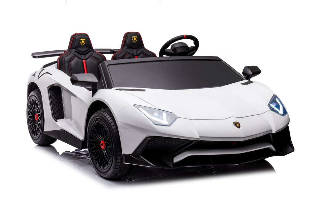 Elektrické auto Lamborghini XXL A8803, biele, 24 V – dvojmiestne, MP3, Bluetooth, LED, nosnosť 100 kg