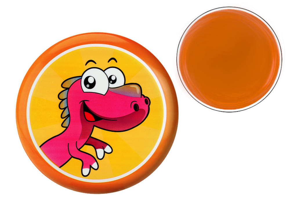 Létající Disk Frisbee s Dinosaurem LEAN Toys 20 cm Oranžový Měkký Pěnový