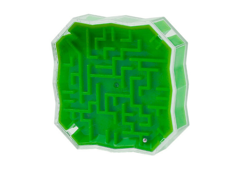 Logická hra bludisko s kuličkou LEAN Toys 5x5x2 cm – rozvoj koncentrácie a strategického myslenia