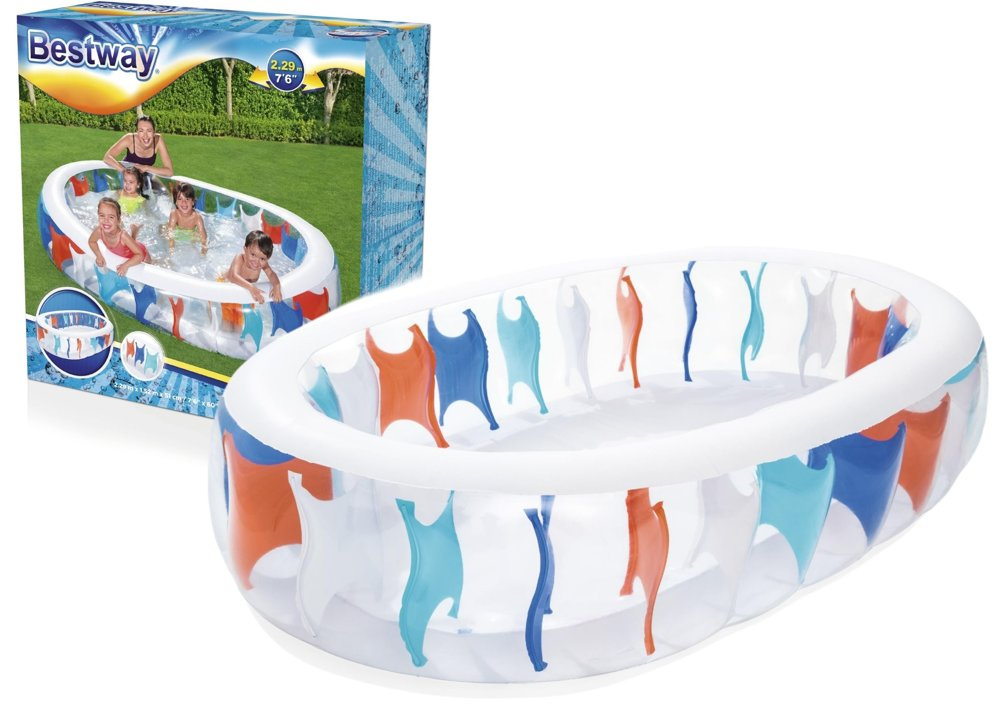 Nafukovací bazén Bestway 229 x 152 x 51 cm – rodinný obdĺžnikový bazén z odolného vinylu