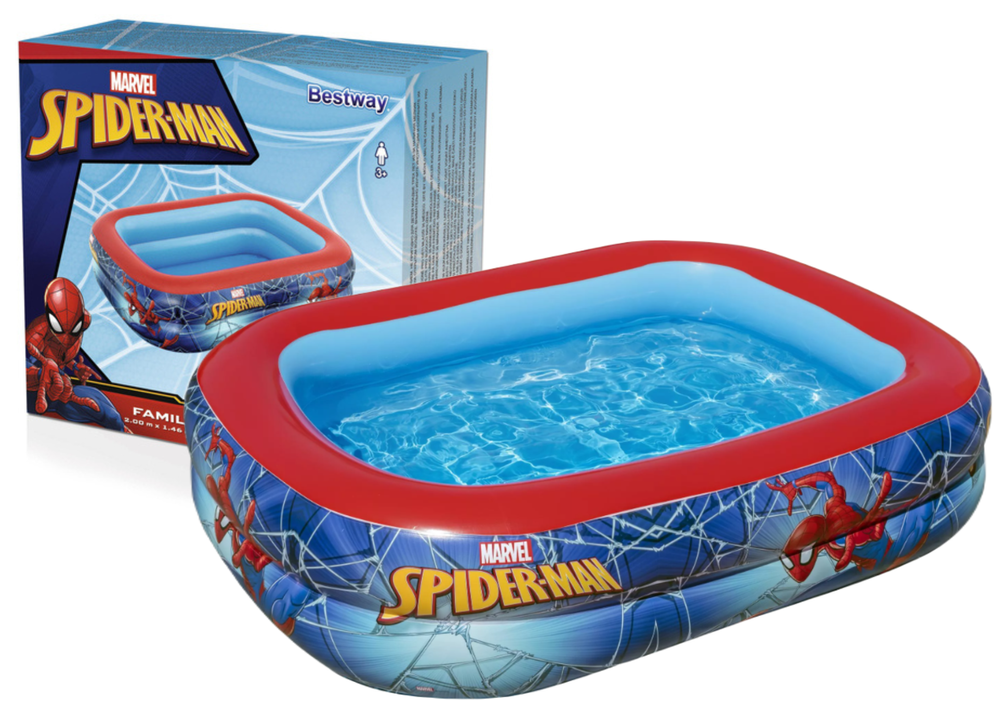 Nafukovací bazén Spider-Man 200 × 146 × 48 cm Bestway – kvalitná letná zábava pre celú rodinu