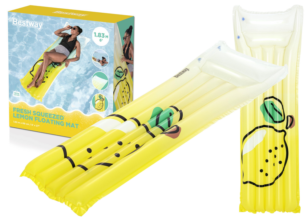 Nafukovacie ležadlo Citron 183 × 69 cm Bestway s vankúšom a nosnosťou 100 kg