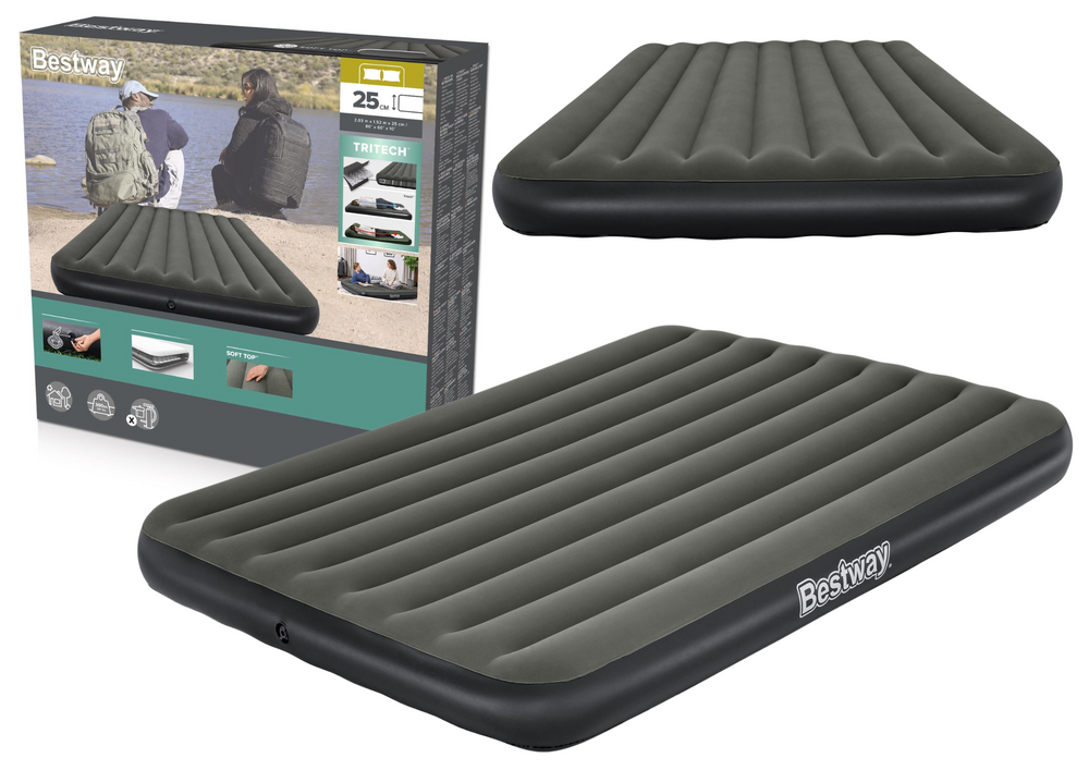 Nafukovacia matrac Bestway 203 × 152 × 25 cm s technológiou TriTech, nosnosť 300 kg