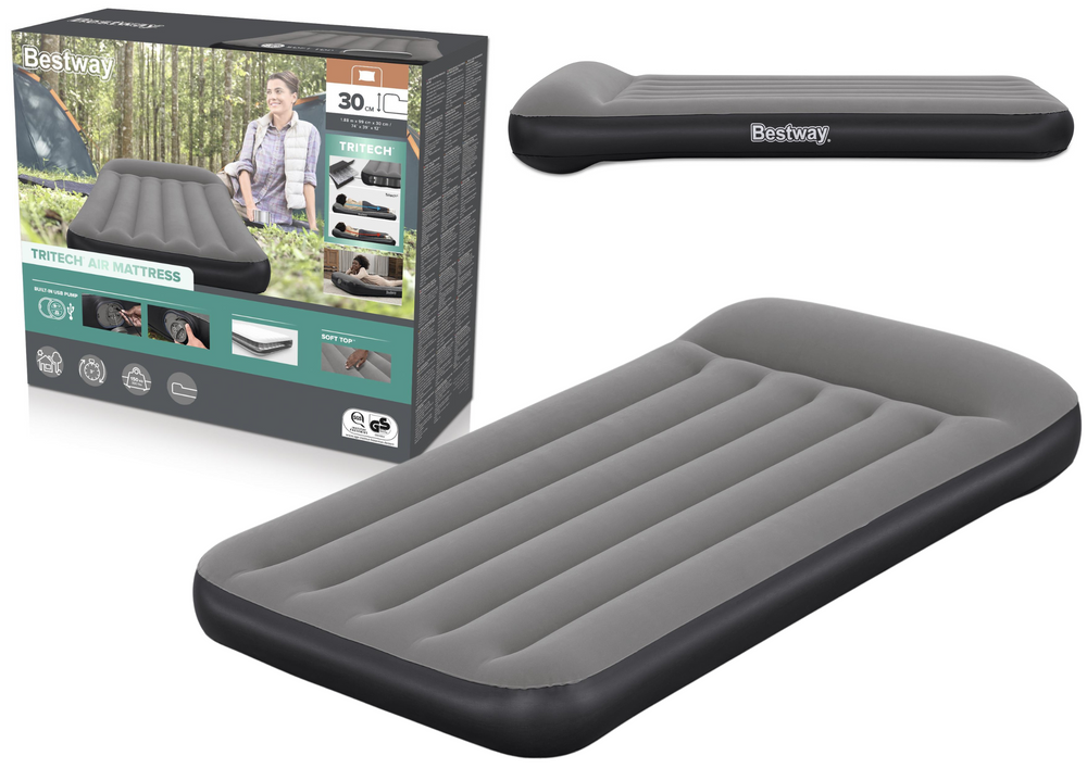 Nafukovacia matrac Bestway 99 × 188 × 30 cm s USB pumpičkou a velúrovým povrchom