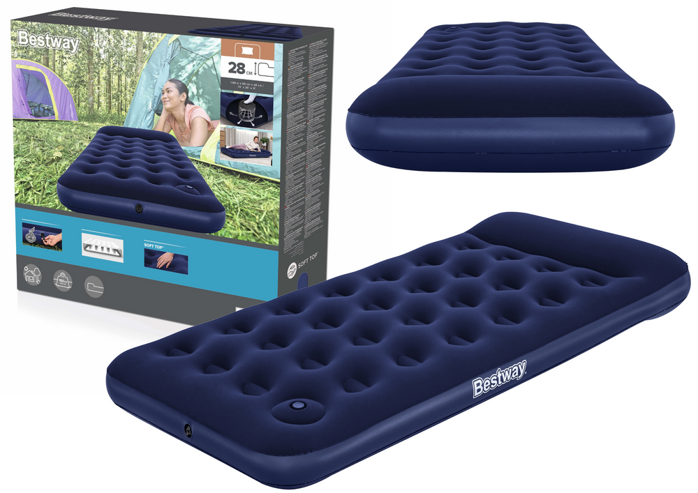 Nafukovacia jednolôžková matrac Bestway 188 x 99 x 28 cm s integrovanou pumpou a vankúšom