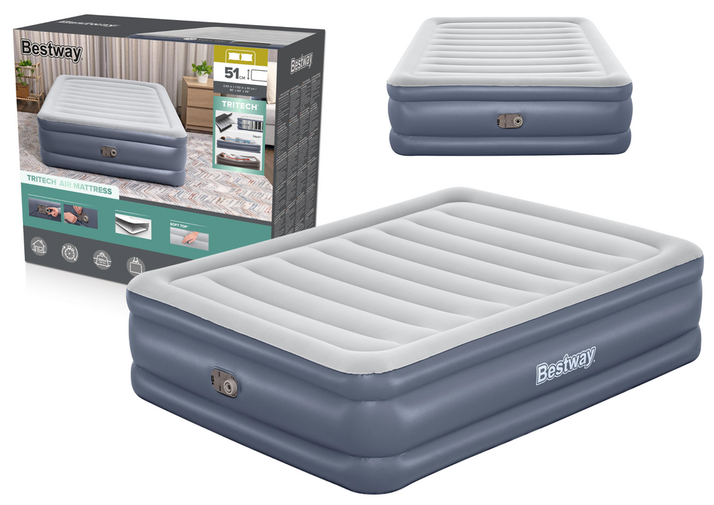 Nafukovacia matrac Bestway 6713I 203 × 152 × 51 cm s elektrickou pumpou TRITECH