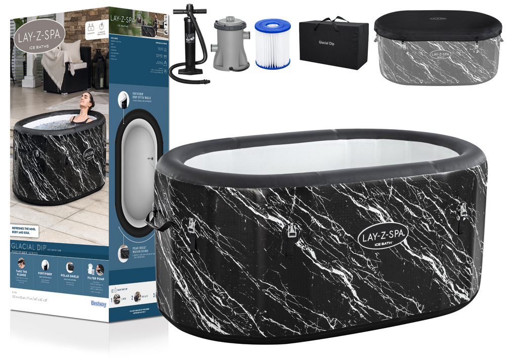 Nafukovacia vaňa na ľadové kúpele Bestway Lay-Z-Spa Glacial Dip 6002Q 152 × 92 × 71 cm, 420 l ♨️