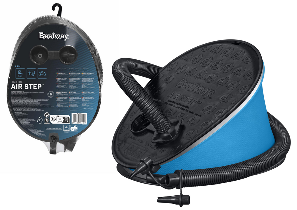 Nožná pumpa Bestway 62005 29 × 22 cm s 3 nástavcami pre nafukovacie výrobky