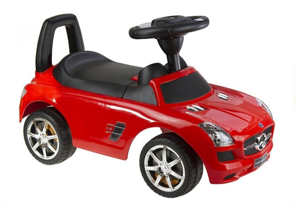Odrážadlo Mercedes-Benz SLS AMG červené LEAN CARS s úložným priestorom pre deti od 2 rokov