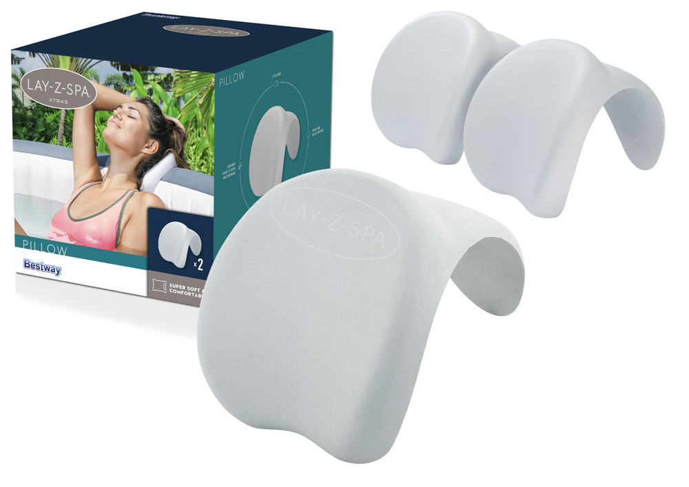 Oporný vankúš do kúpeľa Bestway 60307, 2 ks – ergonomická vodovzdorná opierka hlavy z PU peny