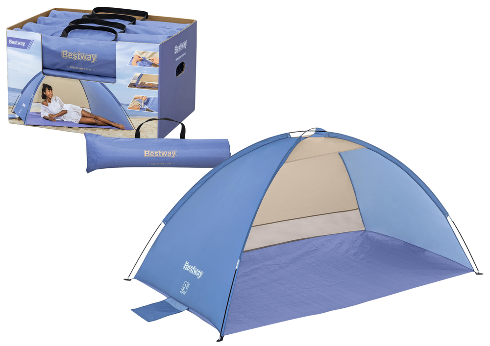 Plážový turistický stan Bestway 68105 200×120×95 cm – ochrana pred slnkom a vetrom