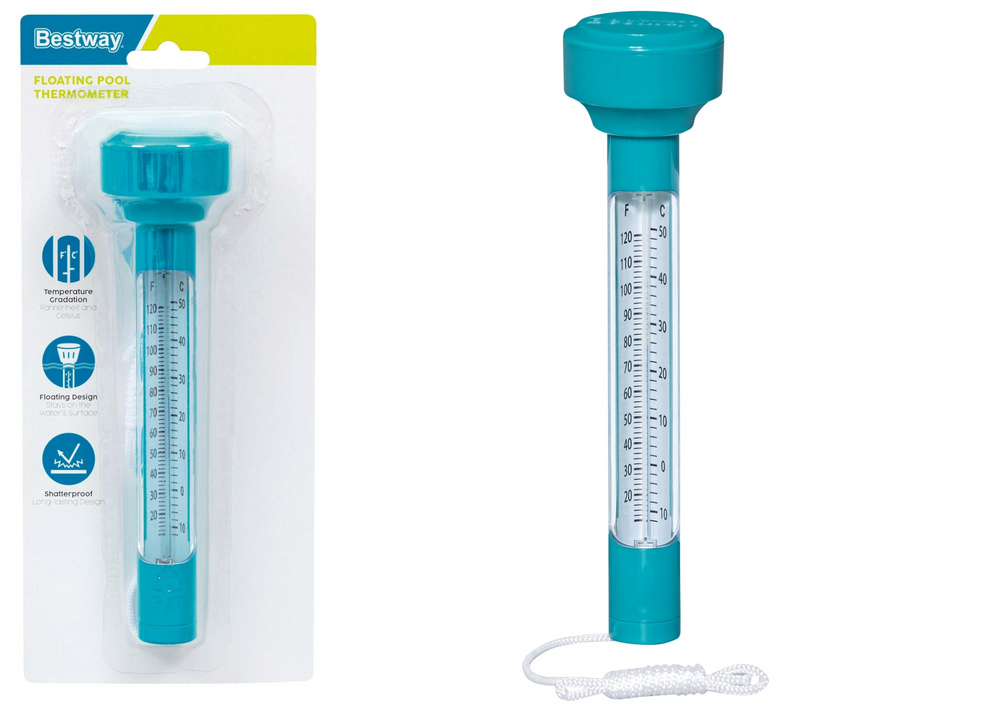 Plovúci teplomér do bazéna modrý Bestway 58072 s dvojitým meraním ABS plast