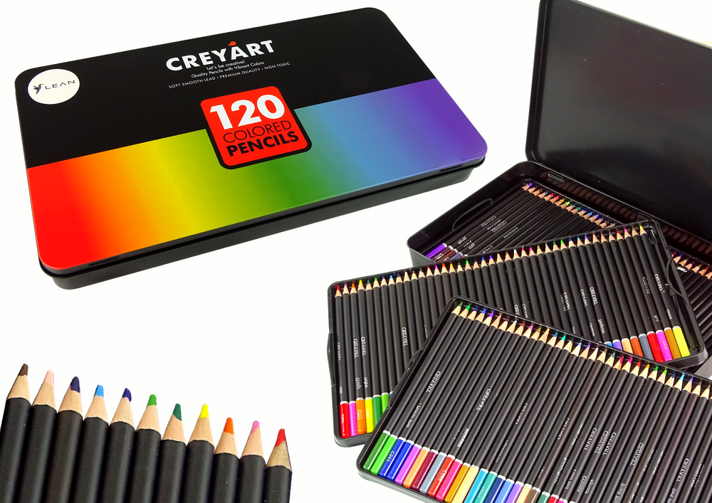 Sada 120 umeleckých pasteliek v kovovej krabičke