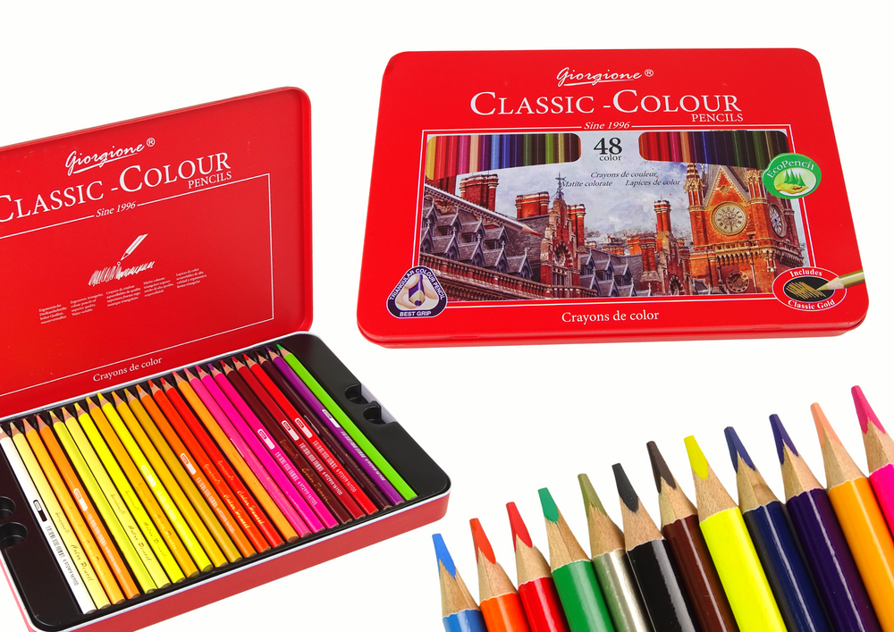 Sada 48 umeleckých pasteliek v kovovej krabičke