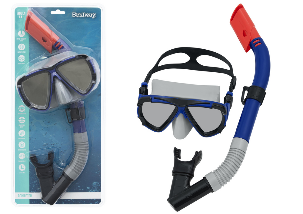 Potápačská súprava Bestway 24053 – sivá maska so šnorchlom Dominator II od 7 rokov 2