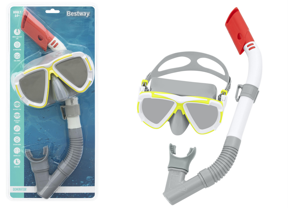 Potápačská súprava Bestway 24053 – sivá maska so šnorchlom Dominator II od 7 rokov 1