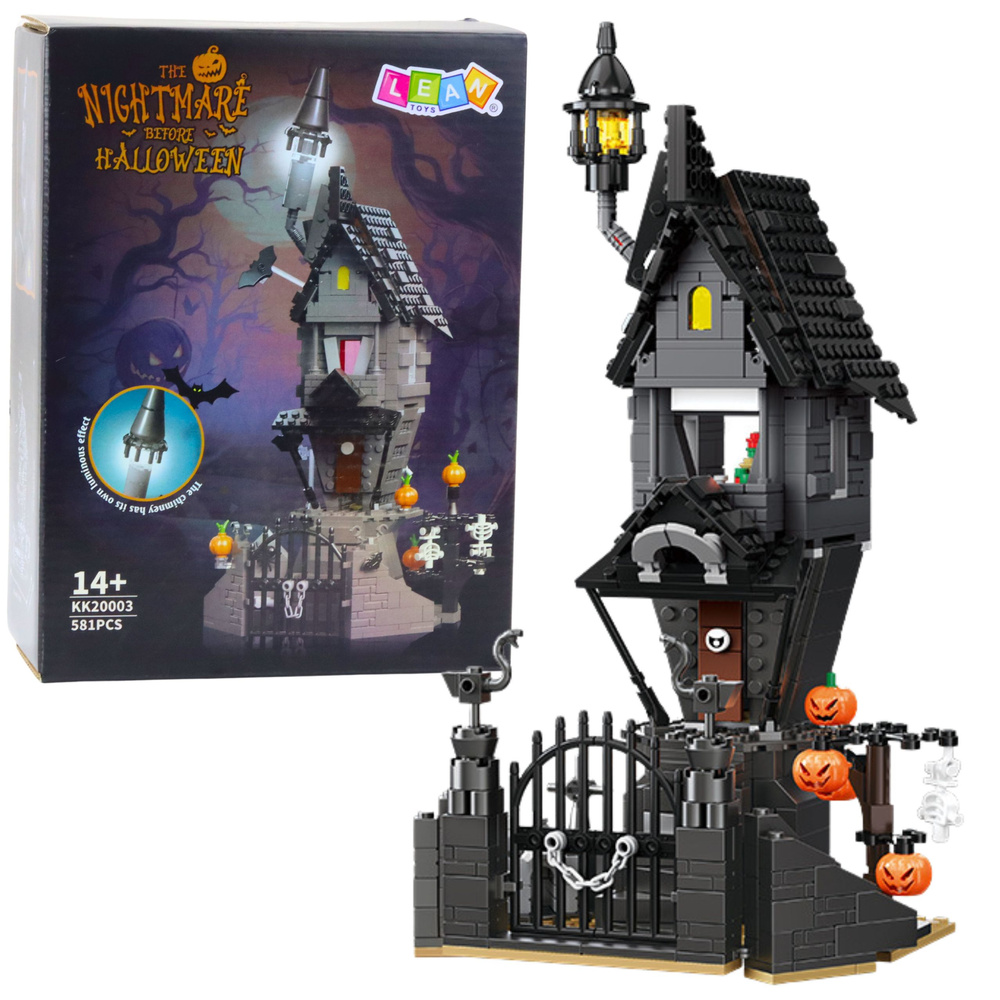 Stavebnica strašidelný dom Halloween veža 581 dielikov LEAN Toys