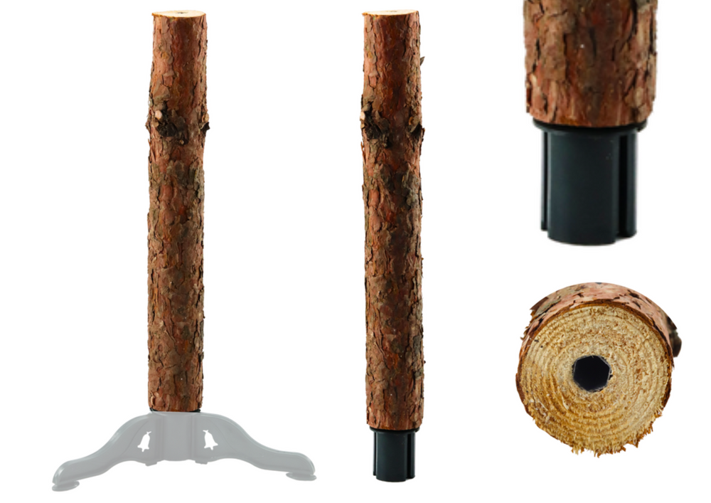 Drevený stojan na vianočný stromček LEAN – 4 nožičky, priemer kmeňa 2 cm, dĺžka 62 cm
