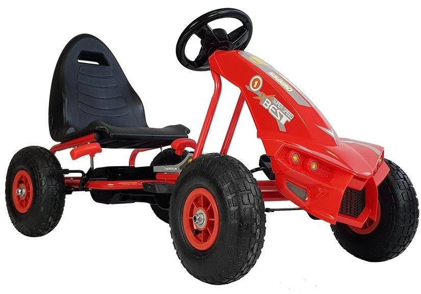 Šliapací gokart A-18, červený