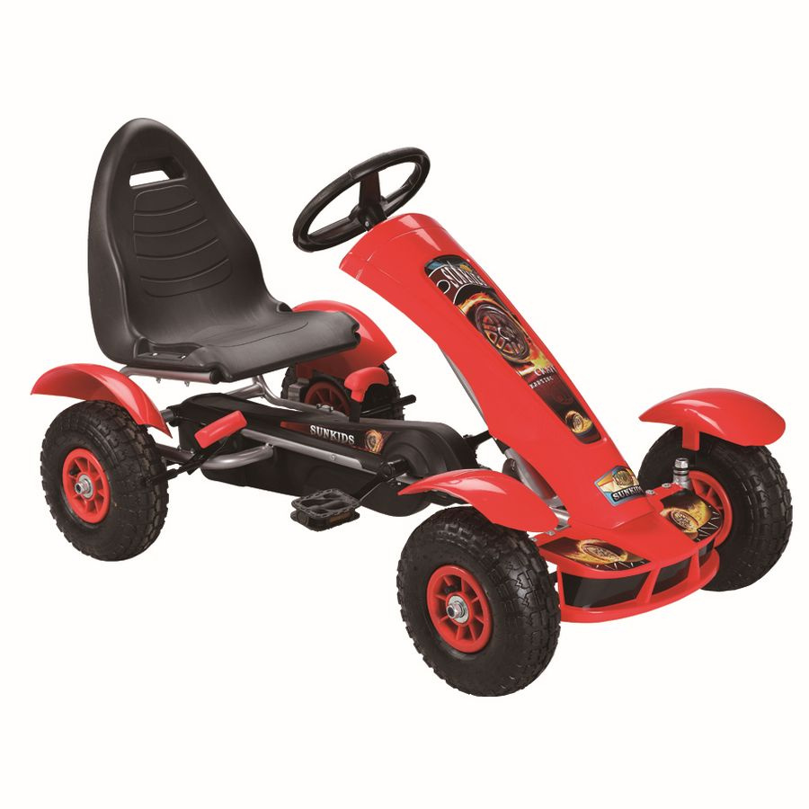 Šliapací GoKart LEAN CARS F618 červený – ergonomické sedadlo s brzdou pre deti od 3 rokov, nosnosť 50 kg