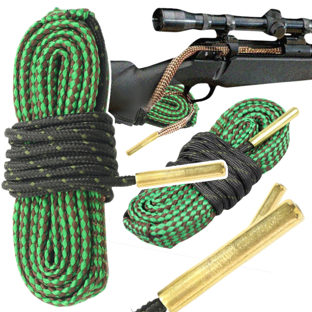 Šnúra vytierač na čistenie zbraní s integrovanými mosadzné kartáče LEAN - pre kalibry 5,56 NATO, .223, .22, .22LR, .5,6