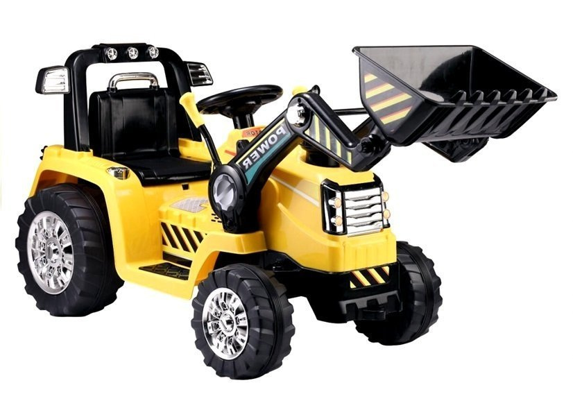 Elektrický traktor LEAN CARS ZP1005 žltý – akumulátorové vozidlo pre deti s realistickým dizajnom