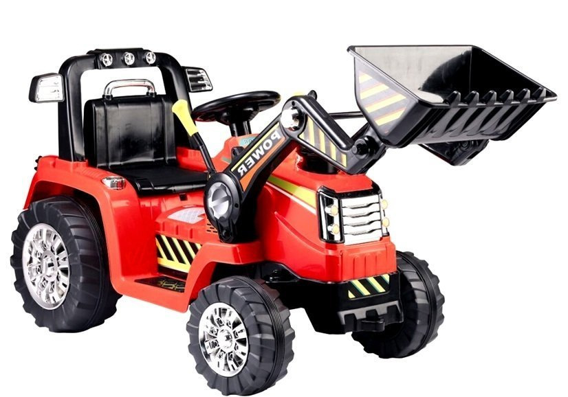 Elektrický traktor LEAN CARS ZP1005, červený, s osvetlením a zvukmi, pre deti vo veku 3–8 rokov