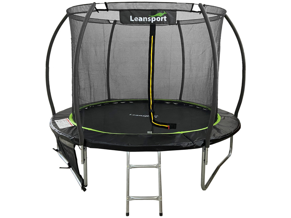 Trampolína LEAN Sport Max 10ft čierno-zelená s bezpečnostnou sieťou 305 cm