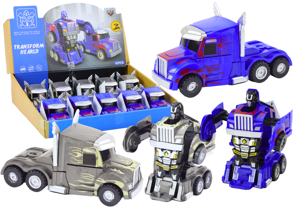 Transformačné Auto-Robot 2v1 LEAN Toys - Nákladné auto s plynulou transformáciou pre deti od 3 rokov