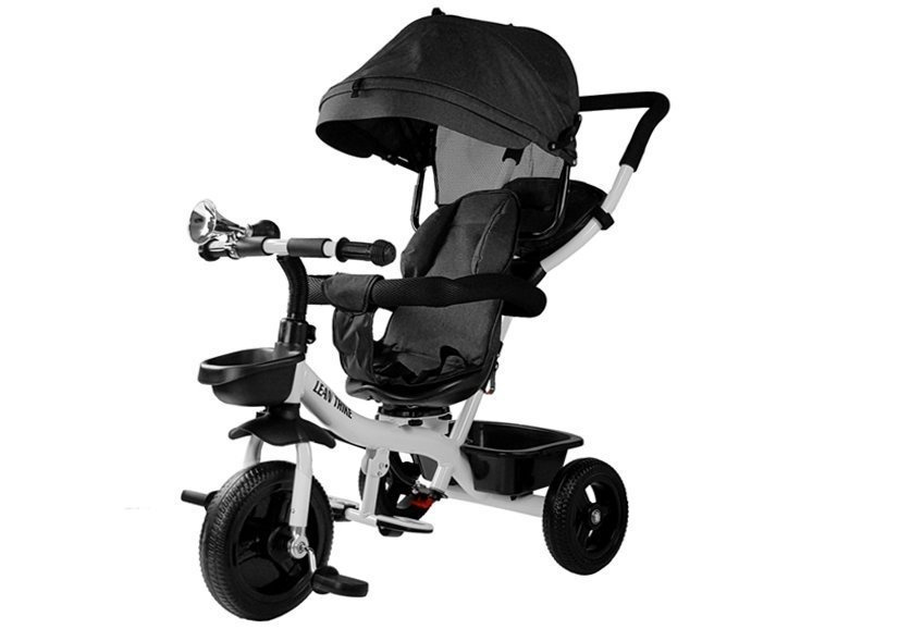 Trojkolesový bicykel PRO300 LEAN Toys čierny – stabilný prvý dopravný prostriedok pre deti