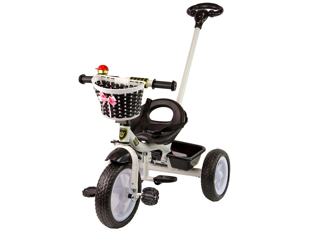 Trojkolesový bicykel PRO100 Lean Trike s čiernym košíkom EVA a stabilnou konštrukciou pre deti