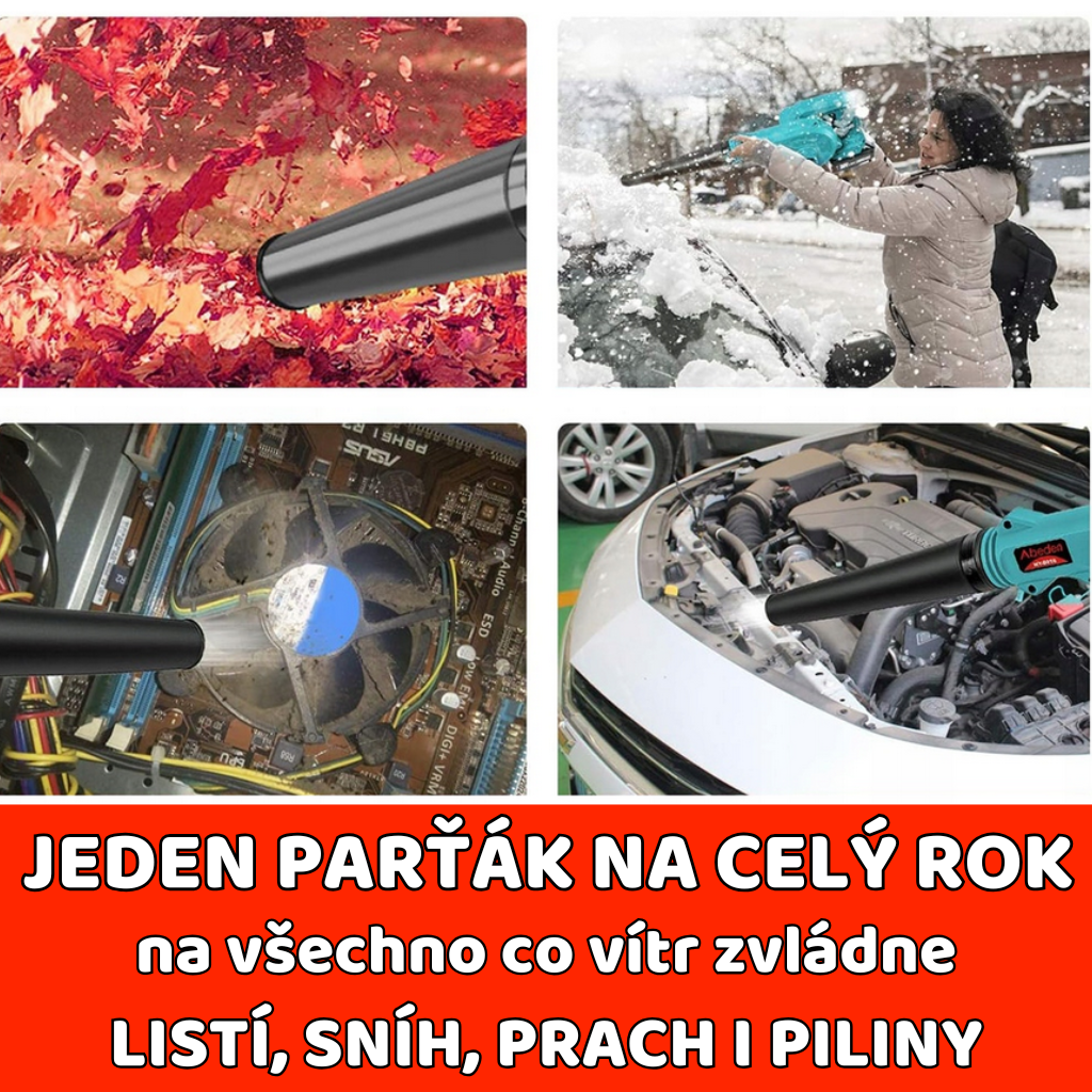 Aku fukar v akci – foukání listí