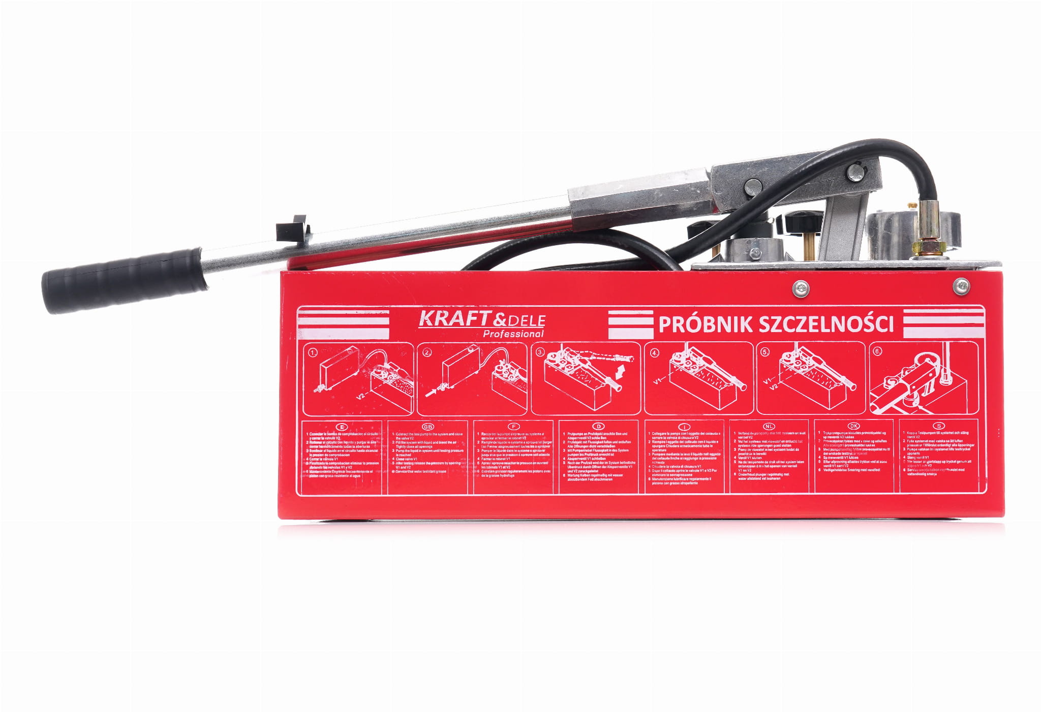 Kontrolní čerpadlo pro tlakové zkoušky 0–50 kg / 45 ml / 12 l kd10478